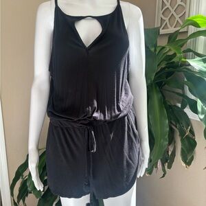 LOFT beach black romper